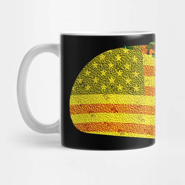 Patriotic Taco Lover USA American Flag Funny 4th of July by CovidStore